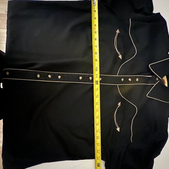 Vintage Larry Mahan Cowboy Collection Mens Large Brass Snap Western Shirt XL - Picture 5 of 9